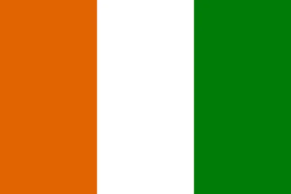 Elfenbenskystens nationale flagvektor – Stock-vektor