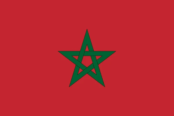 Marruecos Vector de bandera nacional — Vector de stock