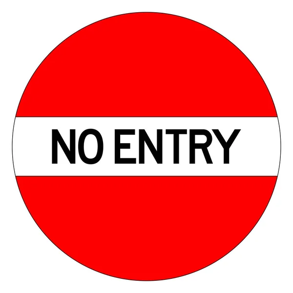 No entry Warning traffic signs vector. Red circle with text. — Stock Vector