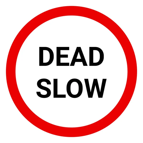 Ilustração do vetor de sinal de tráfego lento morto . — Vetor de Stock