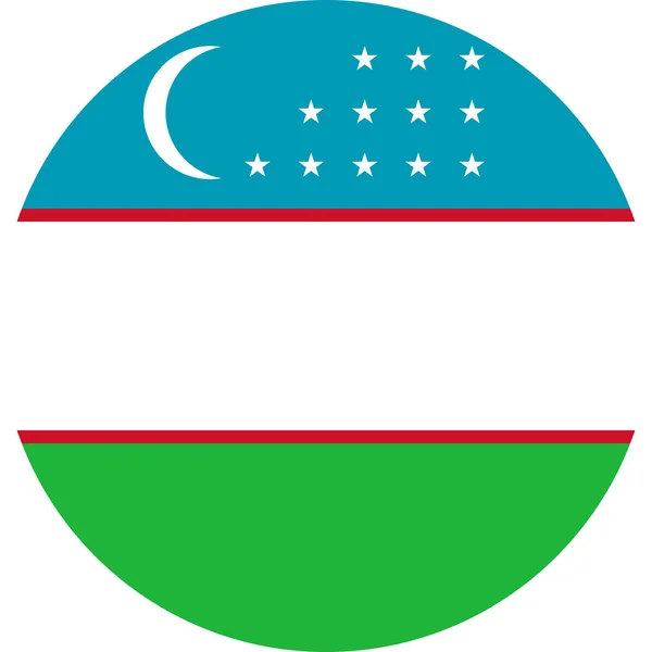 Usbekistan runde Flagge Vektor Hintergrund — Stockvektor