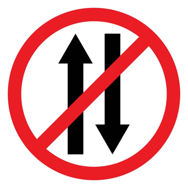 両方向交通標識ベクトルについて禁止車両. — ストックベクタ