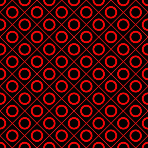 Moderno vettore modello geometrico cerchio senza soluzione di continuità. Rosso, colore nero . — Vettoriale Stock