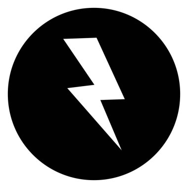 Yüksek voltajlı güvenlik yuvarlak simgesi işaret vektör grafikleri çizimi.