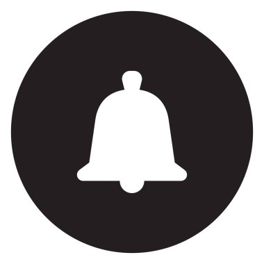 Zil simgesi yuvarlak arkaplan vektör grafik tasarımı.