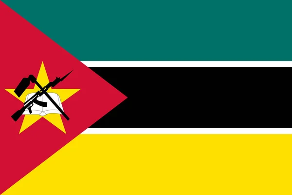 Mosambik Flagge Grafik Design Vektor. — Stockvektor
