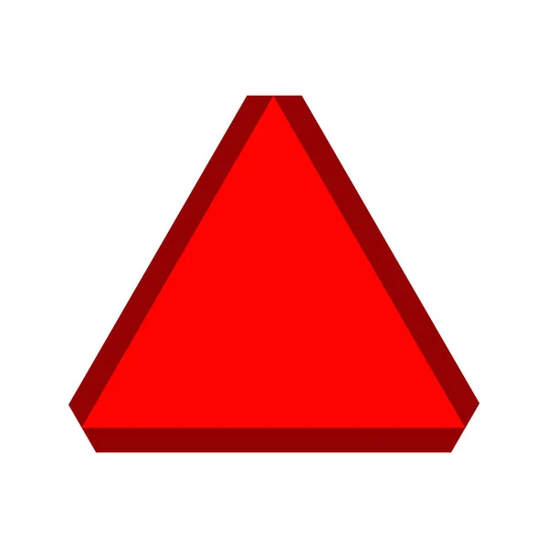 Slow moving vehicle symbol. Red triangle. — Stock Vector