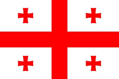 Georgia country's national flag vector graphics design.