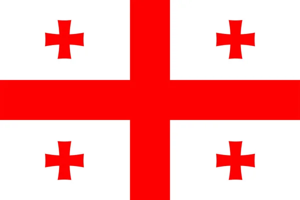 Georgia country's national flag vector graphics design. — Stock vektor