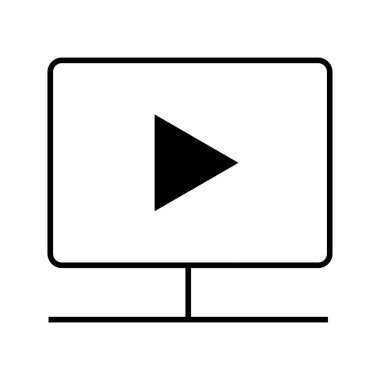 Düğme canlı görüntü simgesi vektörünü oynat. İş kavramları, arkaplan, arkaplan, poster, işaret, simge, simge, afiş, etiket ve çıkartma için mükemmel.