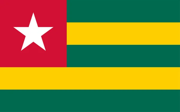 Togo Národní Vlajkový Grafický Design Ideální Pro Pozadí Pozadí Banner — Stockový vektor