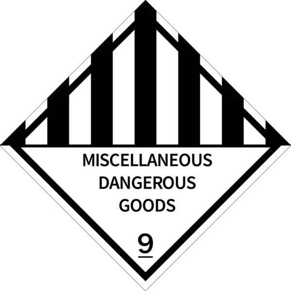 Miscellaneous Dangerous Goods Sign Placards Class Perfect Transport Vehicles Backgrounds — Stock Vector