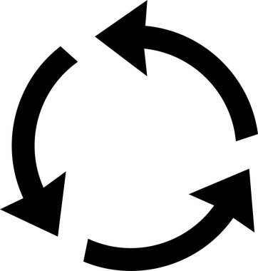 Döner kavşak işareti ya da simge vektörünü yeniden yükle. İş kavramları, arkaplan, arkaplan, simge, işaret, işaret, düğme, etiket ve çıkartma için mükemmel.