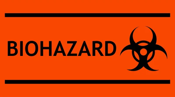 Warnschild Für Biohazard Warnung Orange Hintergrund Perfekt Für Hintergründe Hintergrund — Stockvektor