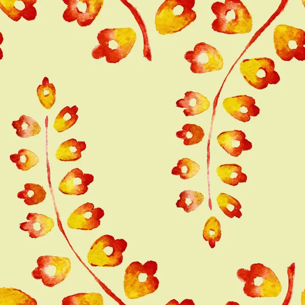 水彩的无缝模式与五颜六色的树叶。抽象背景 — 图库照片