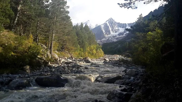 북부 코 카 서 스의 산과 강 — 스톡 사진