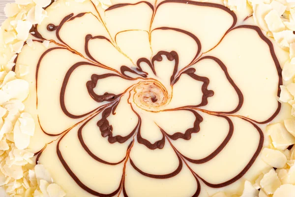 Esterhazy Kuchen Auf Hellem Holzgrund — Stockfoto