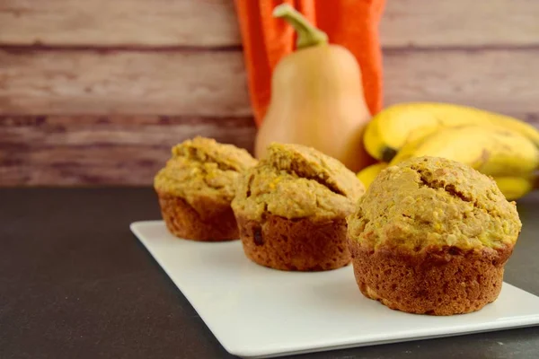 Pumpa banan muffins — Stockfoto