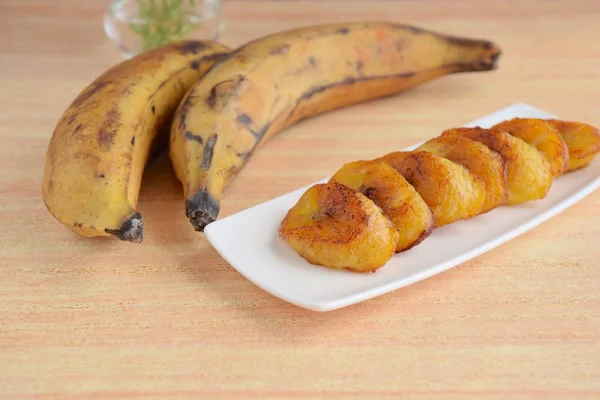 Pltanos Maduros Banane Plantain Mûre Sucrée Frite — Photo