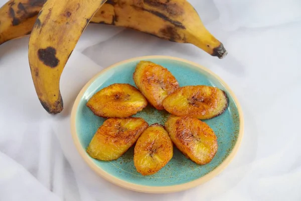 Pltanos Maduros Fried Sweet Ripe Plantain Banana — Stock Photo, Image