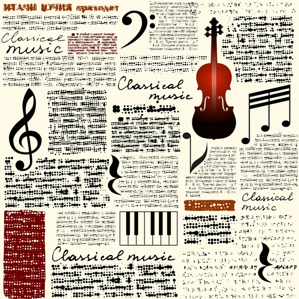 Classical music background — Stock Vector