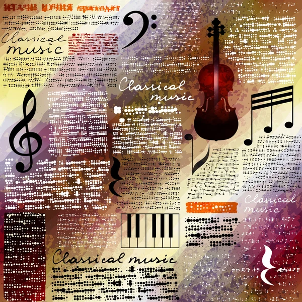 Classical music background — Stock Vector