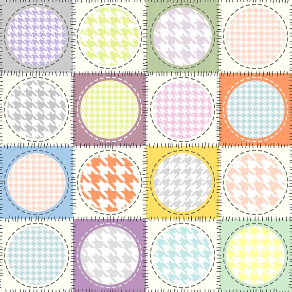 Patchwork con un patrón de círculos — Archivo Imágenes Vectoriales