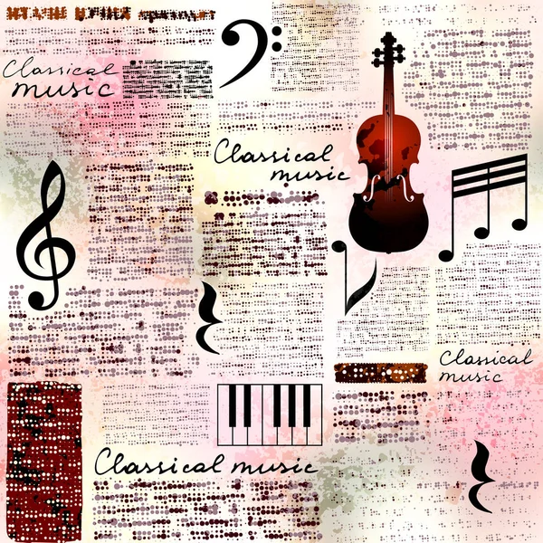 Classical music background — Stock Vector