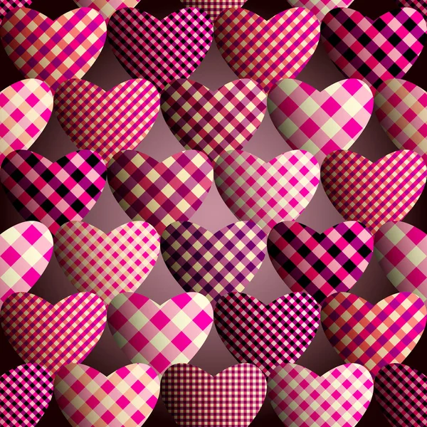 Patrón corazones magenta — Archivo Imágenes Vectoriales