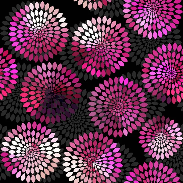 Geometriska blommor mönster. — Stock vektor