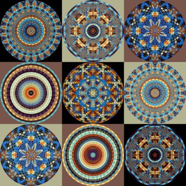 Sorunsuz mozaik sanat desen