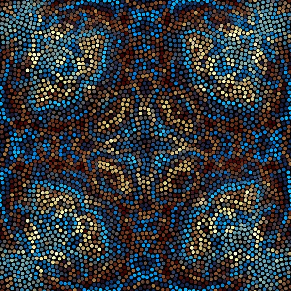 Patrón de arte mosaico sin costuras — Vector de stock