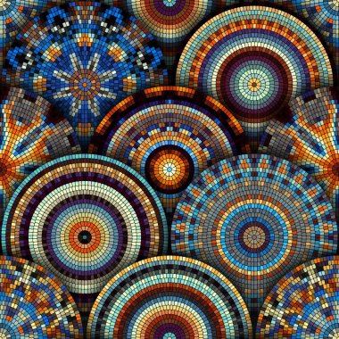 Sorunsuz mozaik sanat desen