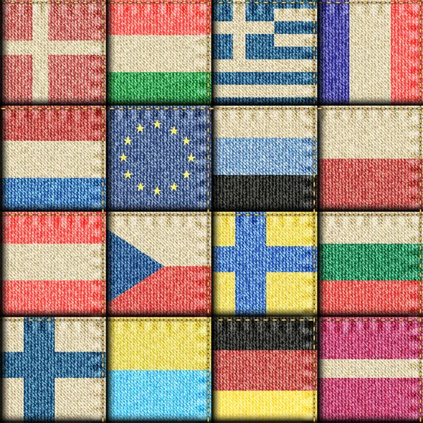 Patrón de patchwork de Europa Vintage — Archivo Imágenes Vectoriales