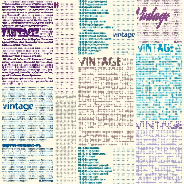 Vintage newspaper pattern — Stock Vector