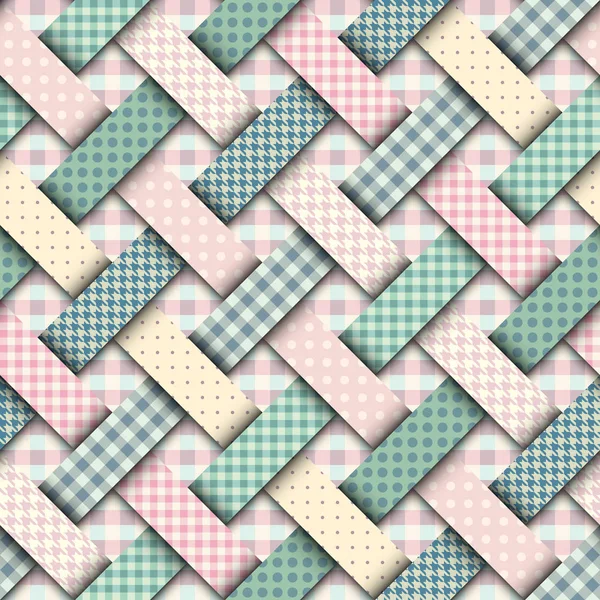 Patchwork en estilo shabby chic — Vector de stock