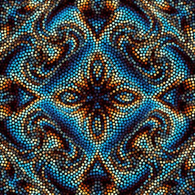 Sorunsuz mozaik sanat desen