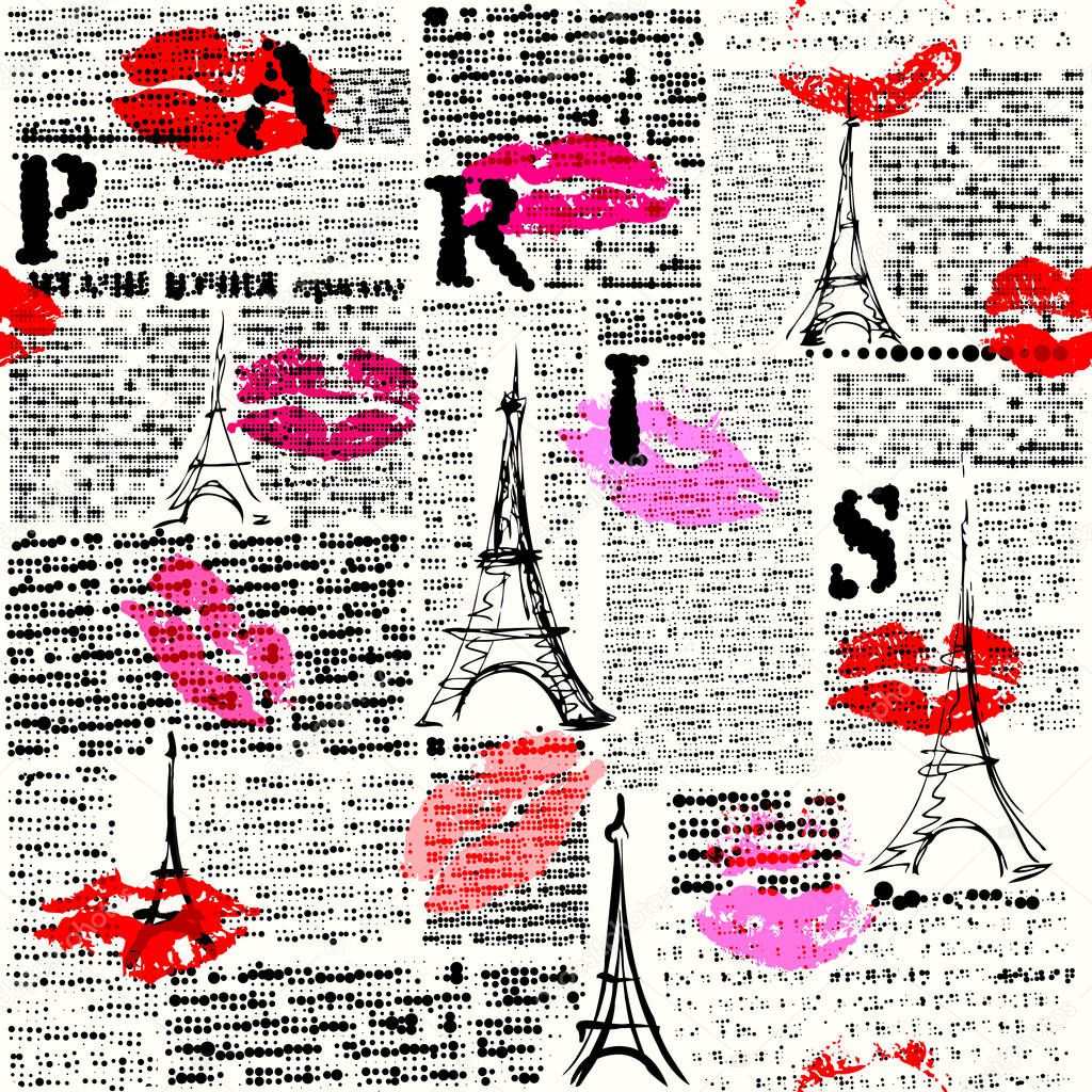 halftone newspaper Paris