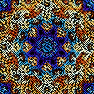 Sorunsuz mozaik sanat desen