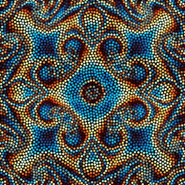 Sorunsuz mozaik sanat desen