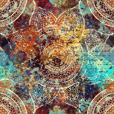 Soyut yuvarlak mandala desen