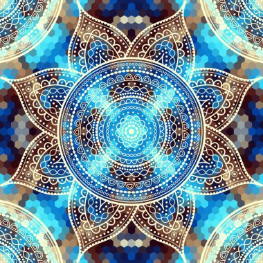 Soyut yuvarlak mandala desen