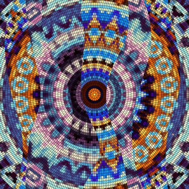 Sorunsuz mozaik sanat desen