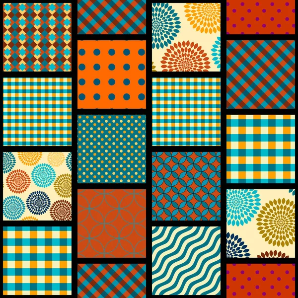 Geometrical patchwork pattern — Stock Vector