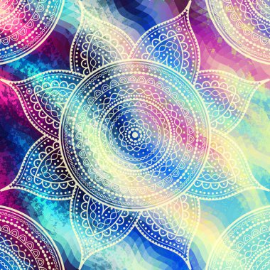 Soyut yuvarlak mandala desen