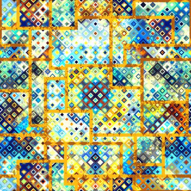 grunge etkisi ile geometrik desen.