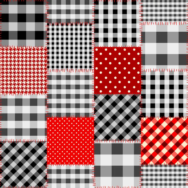 Schema geometrico del patchwork di un quadrato . — Vettoriale Stock