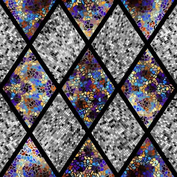 Problemfri mosaik kunst mønster – Stock-vektor