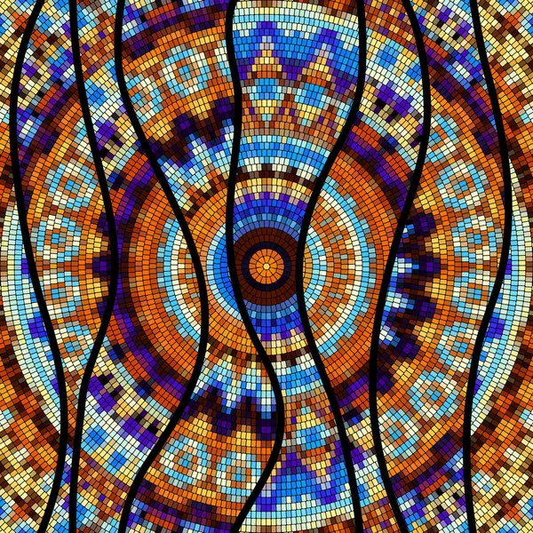 Patrón de arte mosaico sin costuras — Archivo Imágenes Vectoriales