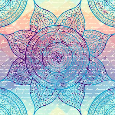 Soyut yuvarlak mandala desen